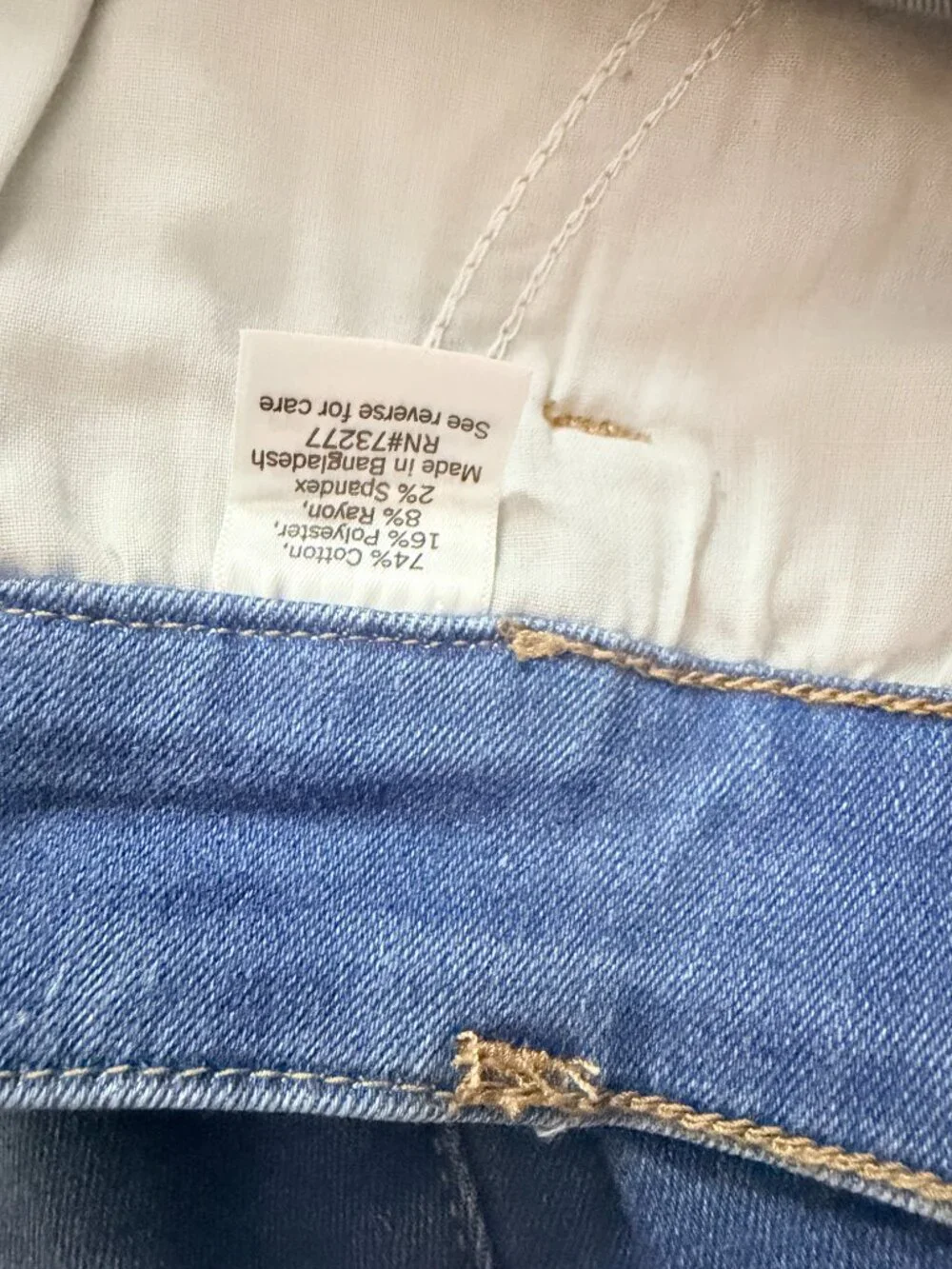 Nine West Bermuda Shorts Women's Mid Rise Denim Frayed Hem Stretch Sz 10/12/14